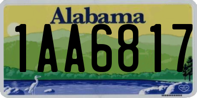 AL license plate 1AA6817