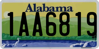 AL license plate 1AA6819