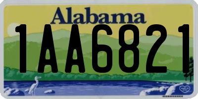 AL license plate 1AA6821