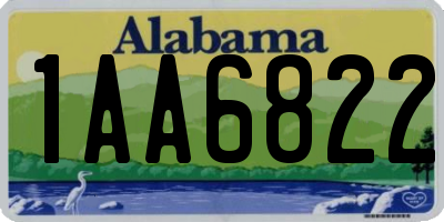 AL license plate 1AA6822