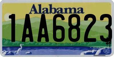 AL license plate 1AA6823