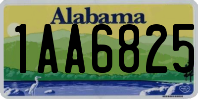 AL license plate 1AA6825