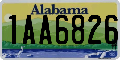 AL license plate 1AA6826