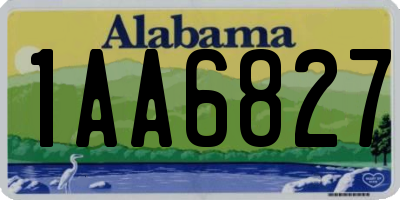 AL license plate 1AA6827