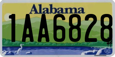 AL license plate 1AA6828