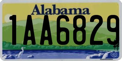 AL license plate 1AA6829