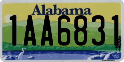 AL license plate 1AA6831