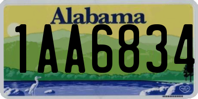 AL license plate 1AA6834