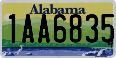 AL license plate 1AA6835