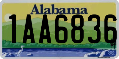 AL license plate 1AA6836