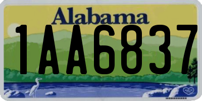 AL license plate 1AA6837