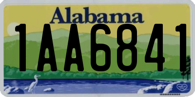 AL license plate 1AA6841