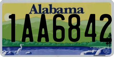 AL license plate 1AA6842