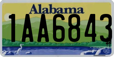 AL license plate 1AA6843