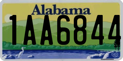 AL license plate 1AA6844