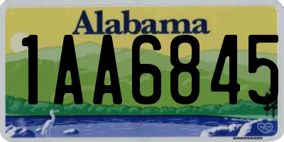 AL license plate 1AA6845