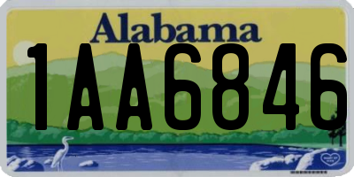 AL license plate 1AA6846