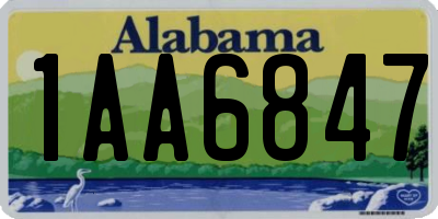 AL license plate 1AA6847