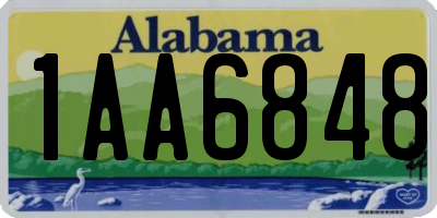 AL license plate 1AA6848