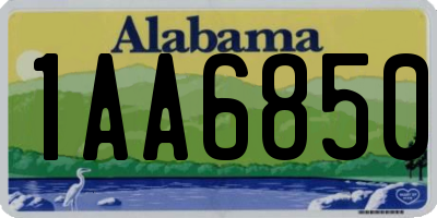 AL license plate 1AA6850