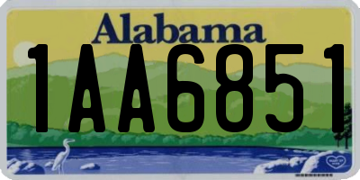 AL license plate 1AA6851