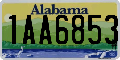 AL license plate 1AA6853