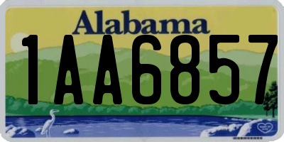 AL license plate 1AA6857