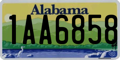 AL license plate 1AA6858