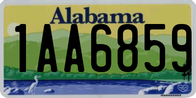 AL license plate 1AA6859