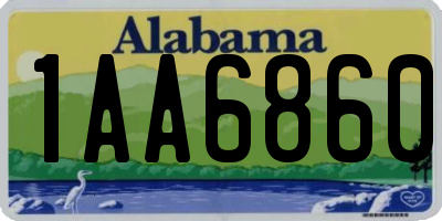 AL license plate 1AA6860