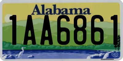 AL license plate 1AA6861