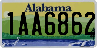 AL license plate 1AA6862