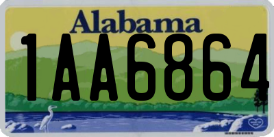 AL license plate 1AA6864