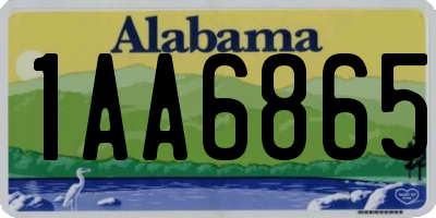 AL license plate 1AA6865