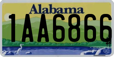 AL license plate 1AA6866