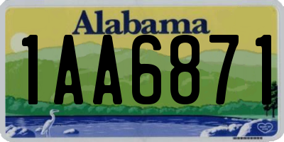 AL license plate 1AA6871