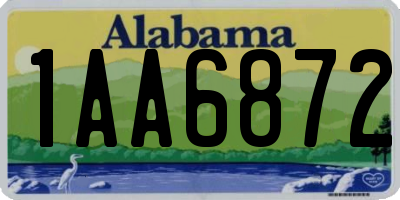 AL license plate 1AA6872