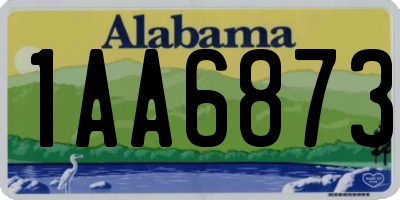 AL license plate 1AA6873