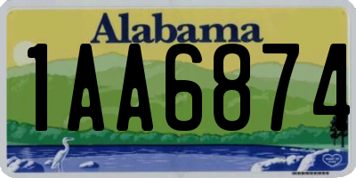 AL license plate 1AA6874