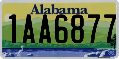 AL license plate 1AA6877