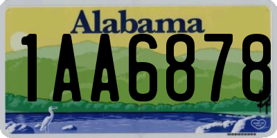 AL license plate 1AA6878