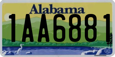 AL license plate 1AA6881