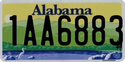 AL license plate 1AA6883