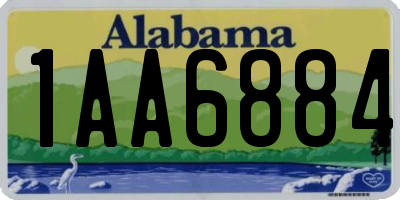 AL license plate 1AA6884