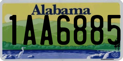 AL license plate 1AA6885