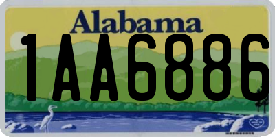 AL license plate 1AA6886