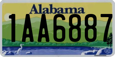 AL license plate 1AA6887