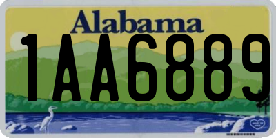 AL license plate 1AA6889