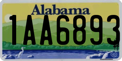 AL license plate 1AA6893