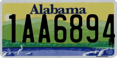 AL license plate 1AA6894